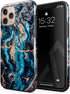 BURGA Phone Case Compatible with iPhone 11 PRO - Hybrid 2-Layer Hard Shell + Silicone Protective Case -Crystal Blue Teal Turquoise Marble - Scratc...