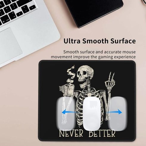 Skull Mouse Pad for Desk, Cute Skeleton Mouse Pads for Wireless Mouse, Funny Waterproof Mousepad for Office Laptop Computer, Non-Slip Rubber Base ...
