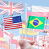 Anley Assorted 100 Different Countries Toothpick Flag - Vivid Double Sided Print & Solid Smooth Pick - Party Decoration Cocktail Fruit Stick Cupca...