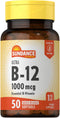 Sundance Vitamin B12 | 1000 mcg | 50 Quick Release Softgels | Non-GMO and Gluten Free Supplement...