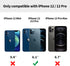 Vegan Leather Phone Case for iPhone 12 & 12 Pro Luxury Elegant Vintage Slim Phone Cover 5G (2020) 6.1” (Blue)...