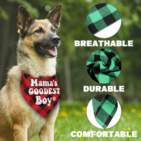 Mama’s Boy Dog Bandana, Dog Mom's Boy Gift Dog Bandana, Pet Scarf Accessories, Printed Dog Bandanas Gift for Dog Lover Birthday or Christmas, for ...