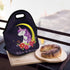 Violet Mist Cute Neoprene Lunch Bag Womens Insulated Lunch Bags Tote Black Unicorn Reusable Lunch Box Thermal Picnic Waterproof Lunch Handbag with...
