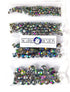 Set of Czech Glass Fire Polished Beads in Crystal Vitrail Color for Making Jewelry and Crafts - Different Sizes 3 mm, 4 mm, 6 mm, 8 mm. Total 275 ...
