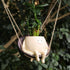 Smiley Face Planter Pot, Hanging Swing Chair Flower Head Resin Planters for Indoor Outdoor Plants Succulent Pots for String of Pearls Plant Live G...