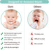 Infant Tongue Cleaner Skim Gauze 105PCS + 2 Finger Cot Baby Toothbrush with Box, Baby Oral Cleaner Newborn Disposable Tongue Cleaner, Care 0-36 Mo...