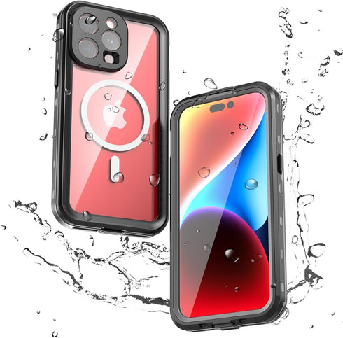 Waterproof Case for iPhone 15 Pro Max, for iPhone 15 Pro Max Case Waterproof with Built-in Screen Protector, Full Body Heavy Duty Shockproof Case ...