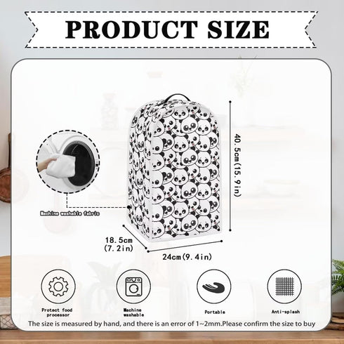 chaqlin Blender Covers, Small Appliance Covers, Kitchen Decorative, Machine Washable Food Processor Dust Cover, Cute Panda Print...