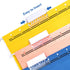 File Folder Tabs, 100+200 Sets Hanging File Folder Tabs with Inserts for Hanging Folders, 2 Inch Clear Plastic Hanging File Tabs for Quick Identif...