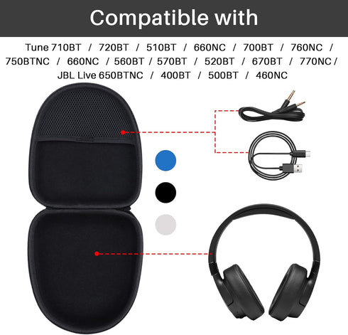 Hard Case Compatible with JBL Tune 710BT 720BT 510BT 660NC 700BT 570BT 760NC 750BTNC 660 BTNC 560BT 520BT 670BT T770nc JBL Live 650BTNC 400BT 500B...
