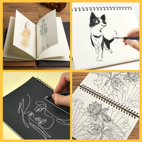 BoAn Spiral Notebooks Journal 8.5” x 11”, 2 Pack A4 Large Note Book for Women & Men, The Notebook for Work Note Taking Journals Sketch Book 76 Pag...