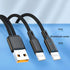 Multi IP USB Cable 4FT,2 in 1 Multiple i-Phone USB Cable,3A USB Charger,Nylon Cord,USB A to Double IP Port, Compatible with Phone 14 Pro Max 14 Pl...