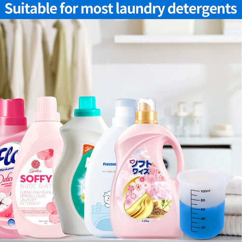 Laundry detergent cup,silicone laundry detergent measuring cup,washable laundry measuring cup for liquid detergent,2pcs cup measuring cup,No More ...