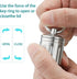 Waterproof Pill Organizer, Stainless Steel Pill Case, Keychain Pill Holder, Portable Pill Container Single Chamber Pill Box Outdoor Camping, Size:...