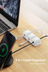 Cord Organizer Holder, 3 Pack 3-Slot Magnetic Desk Cable Clips Management, Strong Phone Charging Cable Keeper, Wire Charger Holder for Nightstand,...