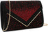 CHARMING TAILOR Envelope Purse Formal Faux Suede Clutch Rhinestone Evening Bag for Women Party Handbag...