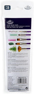 Royal & Langnickel Moderna, 5pc Oval Wash & Blender Brush Set for All Painting Mediums, Includes - Oval Wash, Blender, Fan & Liner Brushes Purple...