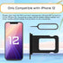 for iPhone 12 Black SIM Card Slot Replacement Single SIM Version for iPhone12 Card Tray Holder Adapter with Waterproof Rubber Ring Repair Kit Card...