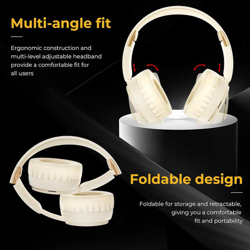 Wireless Bluetooth Headphones Over Ear?Hi-Fi Stereo Wireless Headphones Foldable/Wired/Wireless with microphone/TF?Available forTravel/Adult/Kids,...