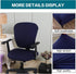 Office Computer Chair Cover Stretch Universal Jacquard Seat Slipcover 2 Piece for Desk Rotating Armless Chair, Removable Washable Anti-dust Chair ...