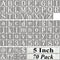 5 Inch Alphabet Letter Stencils for Painting - 70 Pack Letter and Number Stencil Templates with Signs for Painting on Wood, Reusable Alphabet and ...