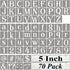 5 Inch Alphabet Letter Stencils for Painting - 70 Pack Letter and Number Stencil Templates with Signs for Painting on Wood, Reusable Alphabet and ...