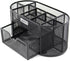 EasyPAG Desk Organizer Mesh Desktop Office Supplies Multi-functional Caddy Pen Holder Stationery with 8 Compartments and 1 Drawer,Black...