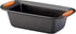Rachael Ray Yum-o! Bakeware Oven Lovin' Nonstick Loaf Pan, 9-Inch by 5-Inch Steel Pan, Gray with Orange Handles...