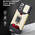 OOK Compatible with Gold Samsung Galaxy Note 20 Ultra Case with Stand/Camera Slide Protection/Card Holder Design, Slim Shockproof Protective Case ...
