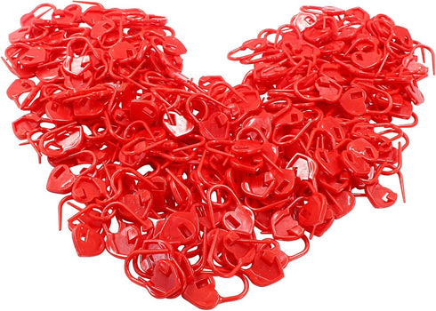 Litoexpe 200 Pcs Knitting Marker Red, Heart Design Needle Clip Crochet Locking Stitch Markers for Art DIY Craft Project Crochet Work......