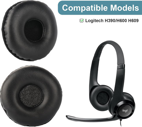 H600 Earpads Repalcement Ear Cushions for H390 H609 H600 H760 Wireless Headphones Ear Pads Protein Leather and Noise Isolation Foam Earmuffs......