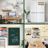Bulletin board, Jeethemy Felt Pin Board Bar Strips, Self Adhesive Cork Boards for Walls with 35 Push Pins for Bedrooms Offices Home Decoration,8 P...