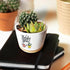 Funny Succulents Plant Pots, Small Ceramic Cactus Planter Pot for Indoor Outdoor, Cute White Garden Succulent Pots with Drainage Hole, Fun Pots fo...