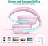 rockpapa Share 1 Kids Headphones Wired with Microphone & Share Port, 85dB/94dB Volume Limited, Cute Foldable Student Child Boys Girls Headphones f...