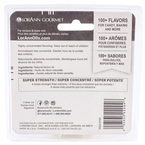 LorAnn Lemon Oil SS, Natural Flavor, 1 dram (.125 fl oz - 3.7ml - 1 teaspoon) - Twin pack...