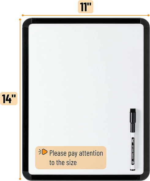 Mr. Pen- Dry Erase Board, 14” X 11” with a Black Dry Erase Marker, Black Frame, Small White Board, Small Dry Erase Board for Fridge, Dry Erase Boa...