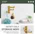 Angle Simple 3 Arms Towel Hook Brushed Gold, 304 Stainless Steel Swivel Triple Towel Holder, Folding Bathroom Hook, Wall Mount...