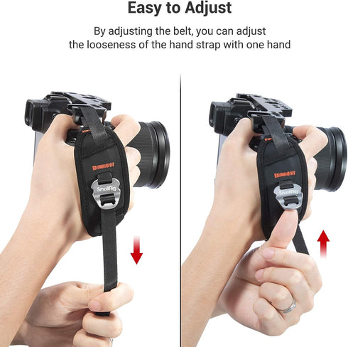 SmallRig Camera Cage Wrist Strap, Universal Quick Adjustable Secure Grip Camera Cage Handle Hand Wrist Strap PAC2456...