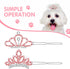 MTLEE 2 Pieces Dog Tiara Crown Hair Clips Clear Crystal Rhinestone Hair Barrettes Pet Crown Hair Clips Girls Puppies Barrette for Pet Dogs Groomin...