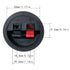 Round Speaker Terminal Cup 4PCS Round Express Spring Clip Double Binding Post Screw Wire Car Subwoofer Speaker Wire Terminal Connector WP2-9...