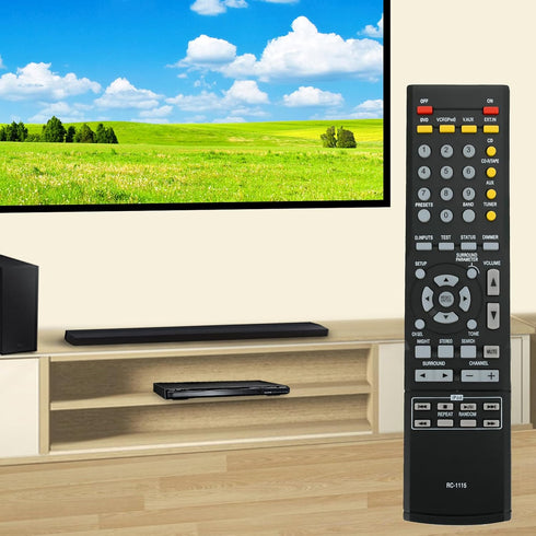 RC-1115 Replace Remote Control RC1115 fit for Denon AVR-390 AVR390 AV Surround Receiver Home Theater AV Receiver sub for RC-1120 AVR-1610 AVR-3803...