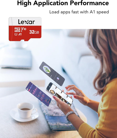 Lexar 32GB Micro SD Card 2 Pack, microSDHC UHS-I Flash Memory Card with Adapter - Up to 100MB/s, U1, Class10, V10, A1, High Speed TF Card (2 micro...