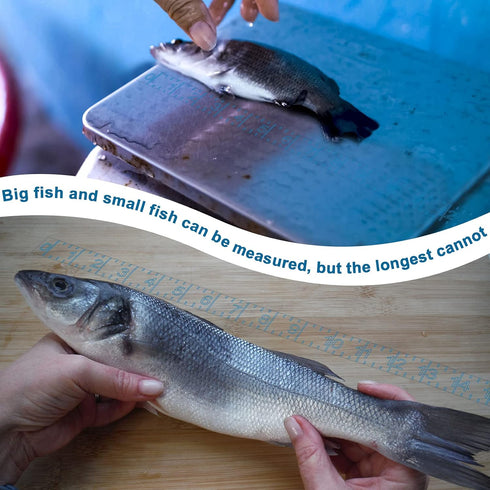 4 Pieces 40 Inch Fish Measuring Tape Fish Ruler Sticker Adhesive Transparent Fish Ruler Fish Measuring Board Transparent Waterproof Fish Measuring...