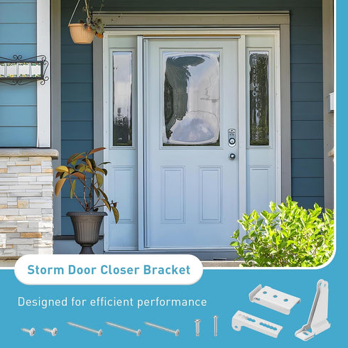 Storm Door Closer Bracket Compatible with Andersen/Emco/Larson/40201/Pella Door Repair Kit Screen Door Closer Replacement Part, Include Door Frame...