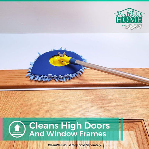 CHOMP! Microfiber Mop Refill Pack: 5 Minute CleanWalls 2-pak Giant Noodle Blue Duster Reusable Washable, Window/Door Frame Cleaner and Baseboard D...