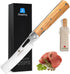 ZhengSheng Folding Chef Knife 4.8” Ultra Sharp 440A Stainless Steel Blade Natural Olive Handle Pocket Foldable Japanese Style Kitchen Knife for Ou...