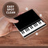 3dRose CST_112947_3 Black Piano Edge-Baby Grand Keyboard Music Design for Pianist Musical Player Musician Gifts-Ceramic Tile Coasters, Set of 4...