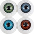 Genie Crafts Plastic Doll Eyes for Crafts and Embellishments (4 Colors Plastic Eyeball, 20mm, 16 Pairs)...