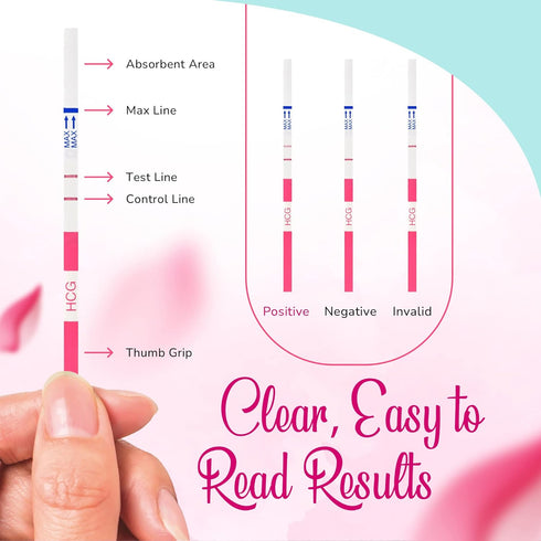 Clinical Guard 100 Pregnancy Tests Strips - Sensitive & Accurate Measurement Within 5 mins - Early Detection Pregnancy Test Strip - Easy to Use fo...