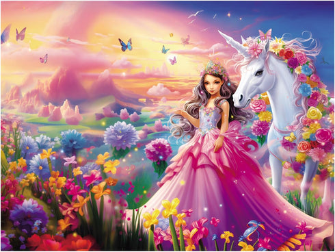 100 Piece Jigsaw Puzzle for Kids Age 4-8 Teens Gift Family Time (Princess & Unicorn)...